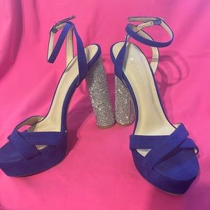 New Royal Blue platform diamond 5 in heels by Wild Diva Lounge